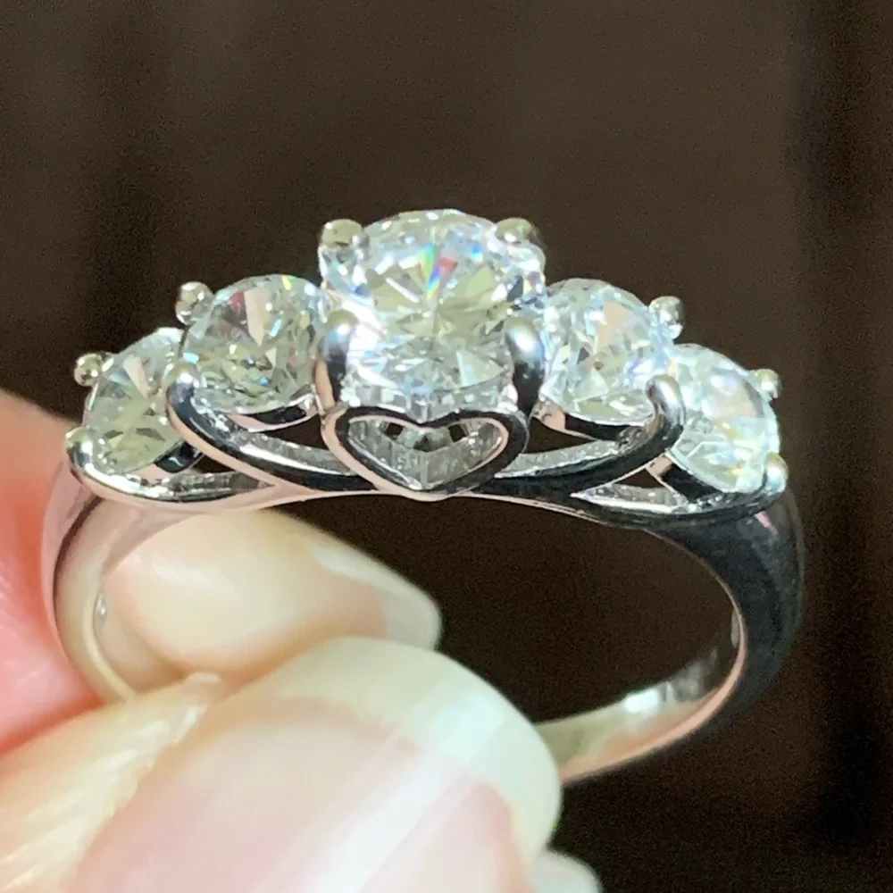 CHARLES WINSTON FOR BELLA LUCE 4.59CTW RHODIUM OVER STERLING SILVER RING - Picture 5 of 14